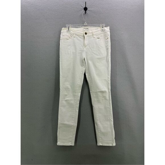 Frame Denim Womens Stretch Side Zip Le Skinny de Jeanne Crop Jeans Size 29 - Picture 11 of 11